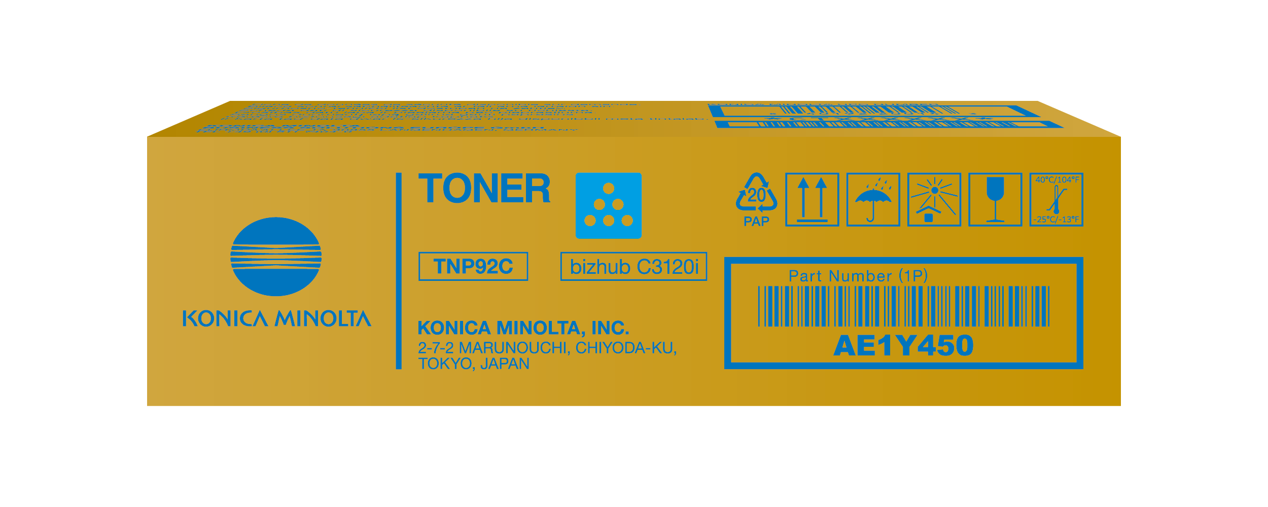 Toner cyan for bizhub C3120i - TNP92C